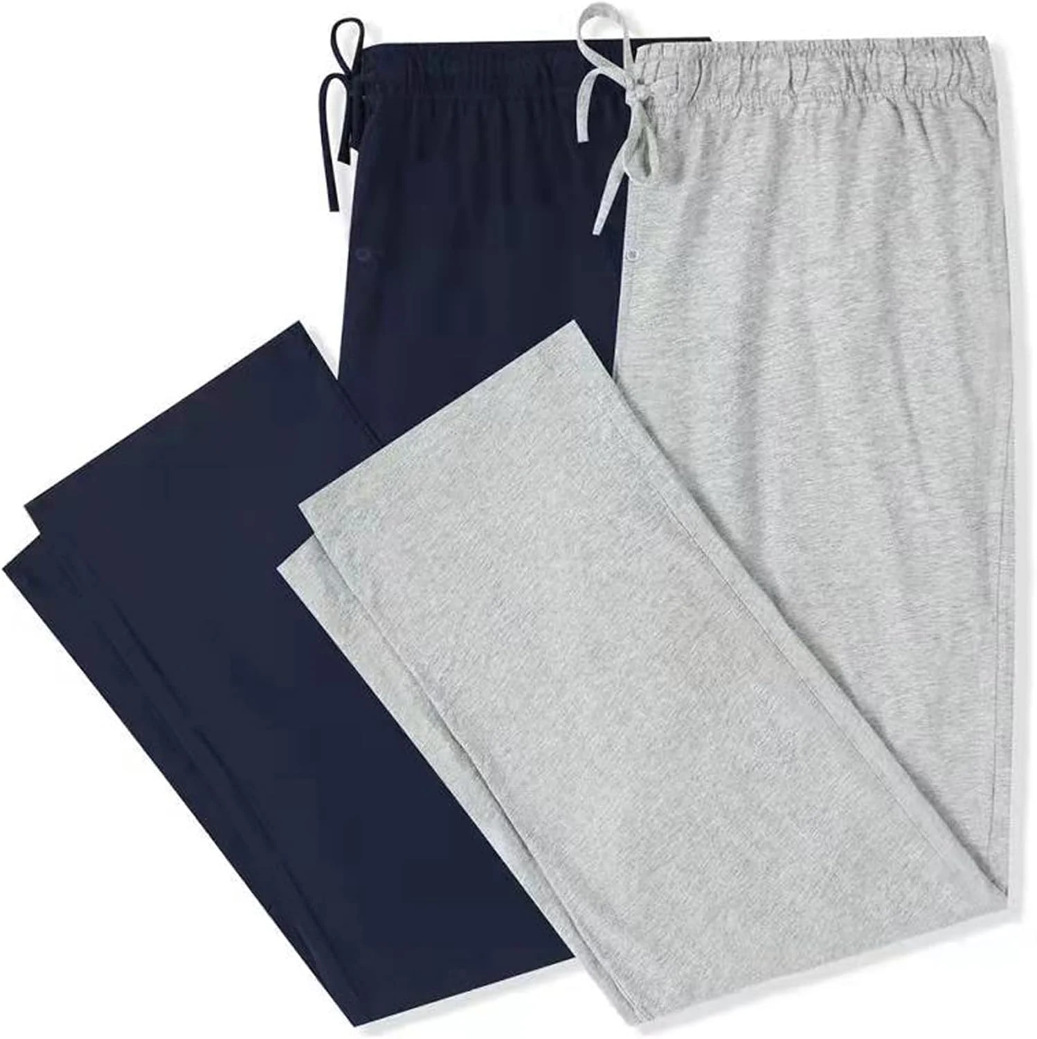 Men's Pajama Pants, Navy / Light Grey Melange